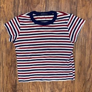 Striped Brandy Melville cropped t shirt
